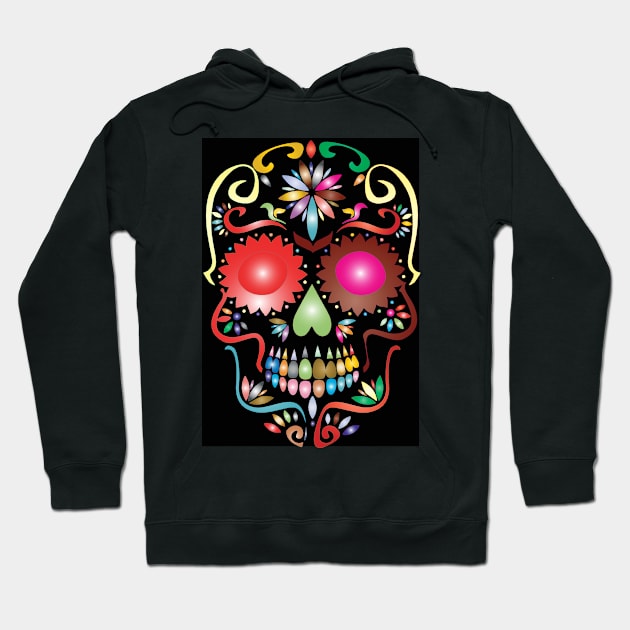 sugar skull Hoodie by equiliser